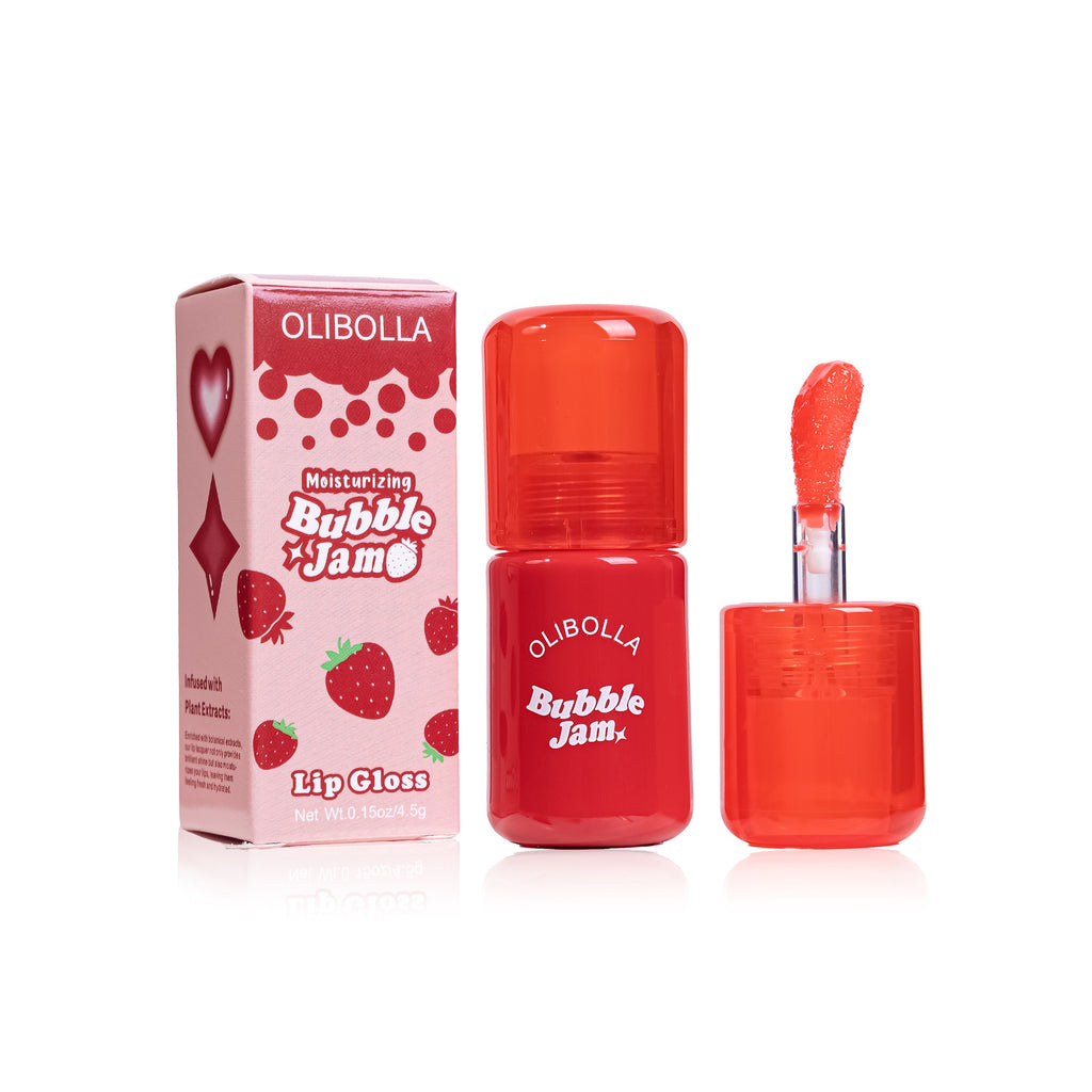 OLIBOLLA Pearlescent Mirror Lip Gloss Easy Color Payoff Non-stick Cup Lip Makeup