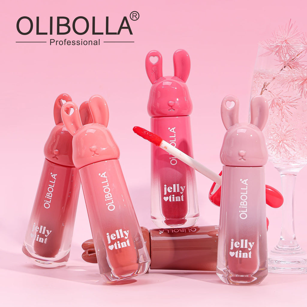 OLIBOLLA Rabbit Jelly Mirror Lip Gloss Non-stick Fade-proof
