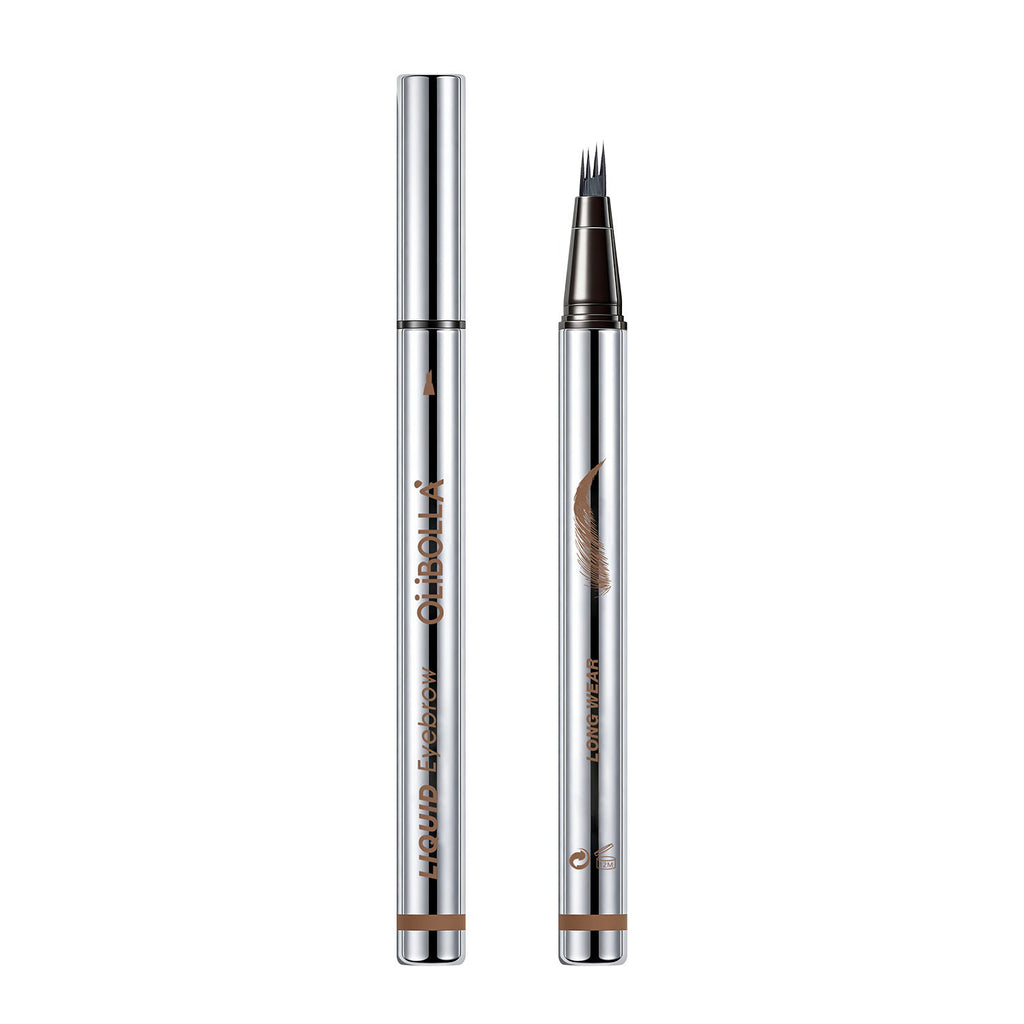 OLIBOLLA Four-Fork Liquid Eyebrow Pencil, Long-Lasting, Smudge-Proof, Waterproof & Sweat-Proof Brow Gel