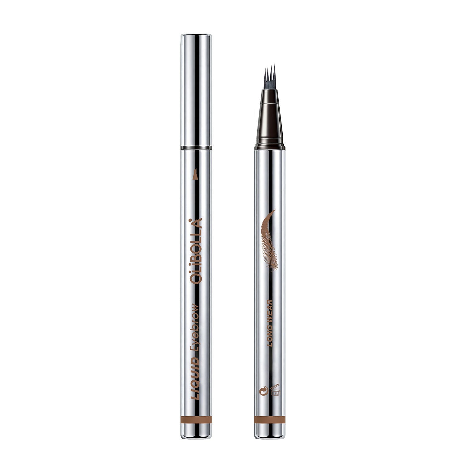 OLIBOLLA Four-Fork Liquid Eyebrow Pencil, Long-Lasting, Smudge-Proof, Waterproof & Sweat-Proof Brow Gel