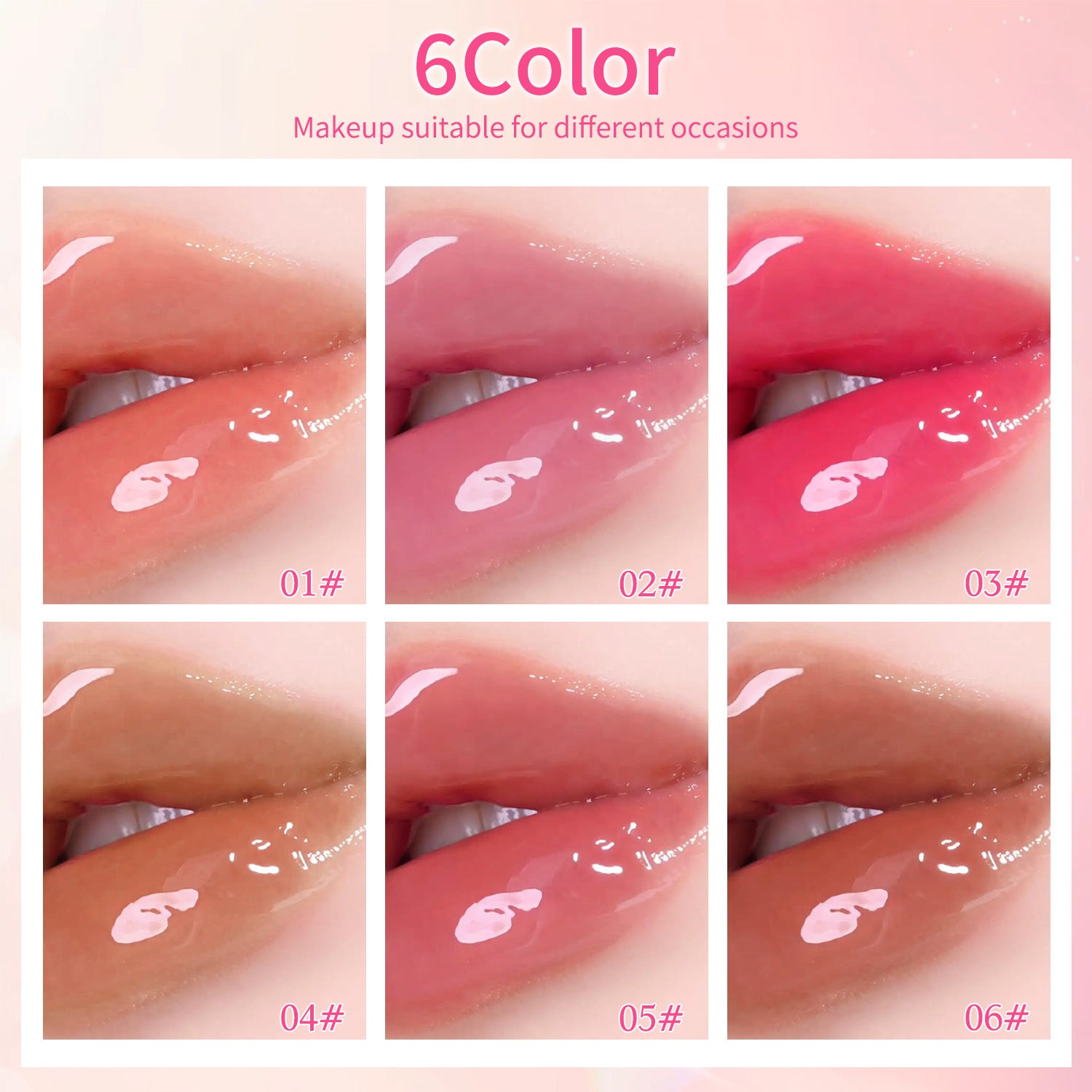 OLIBOLLA Mirror Lip Glaze with Metal Massage Tip, Lip Line Reducing