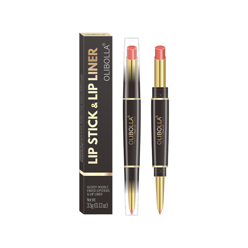 OLIBOLLA 24 Colors Double-ended Lipstick Liner Shimmer Waterproof