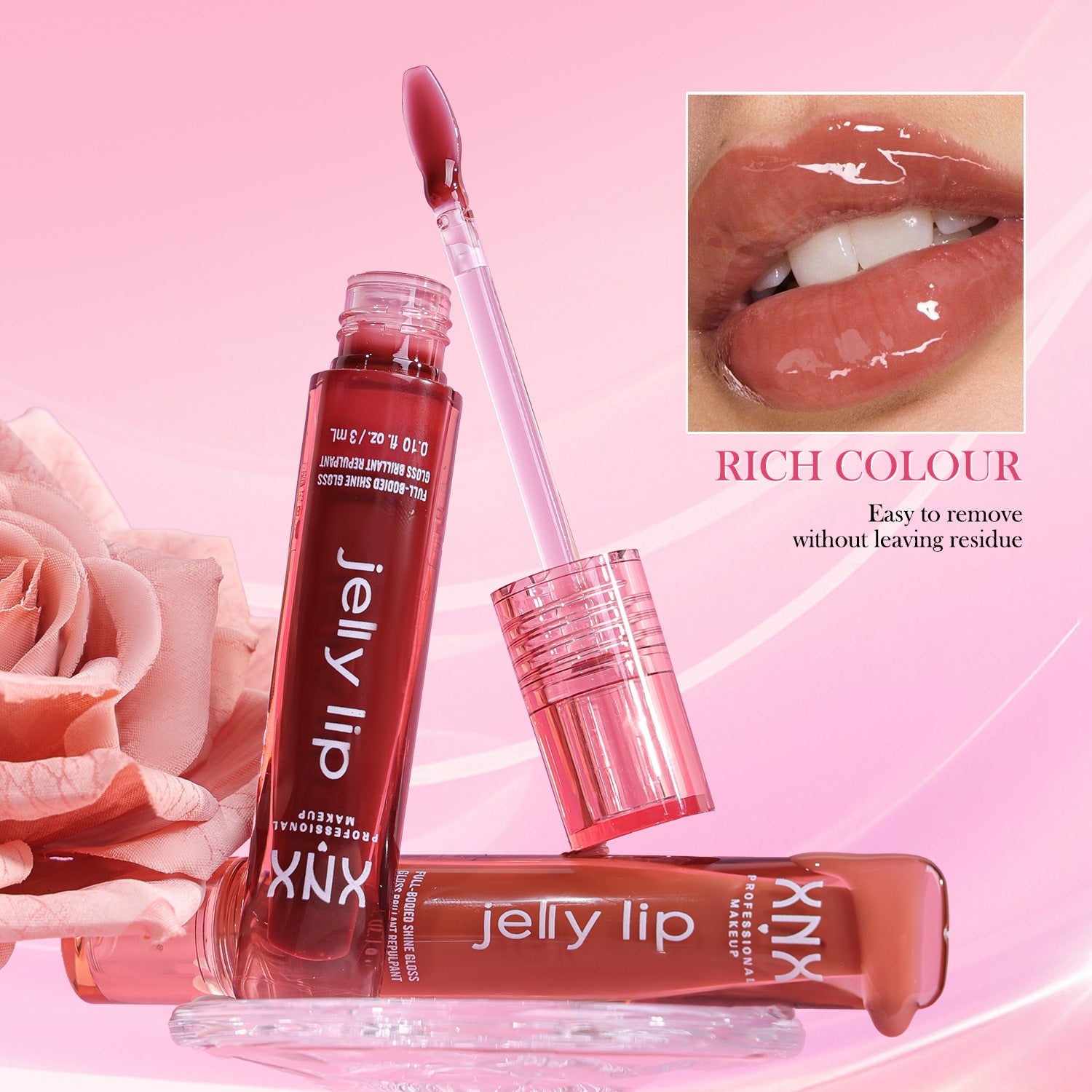 OLIBOLLA Mirror Shine Lip Gloss Plump Liquid Lipstick