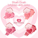 OLIBOLLA Heart Blush & Contour Palette, No Fallout, Warm Tone Blush