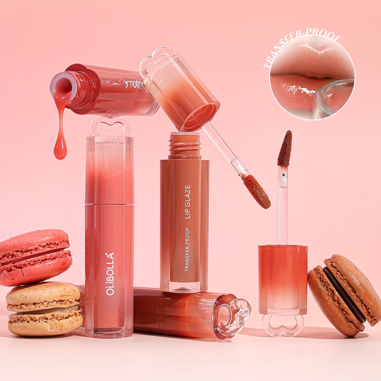 OLIBOLLA Mirror Gloss Lip Glaze Non-stick Liquid Lipstick