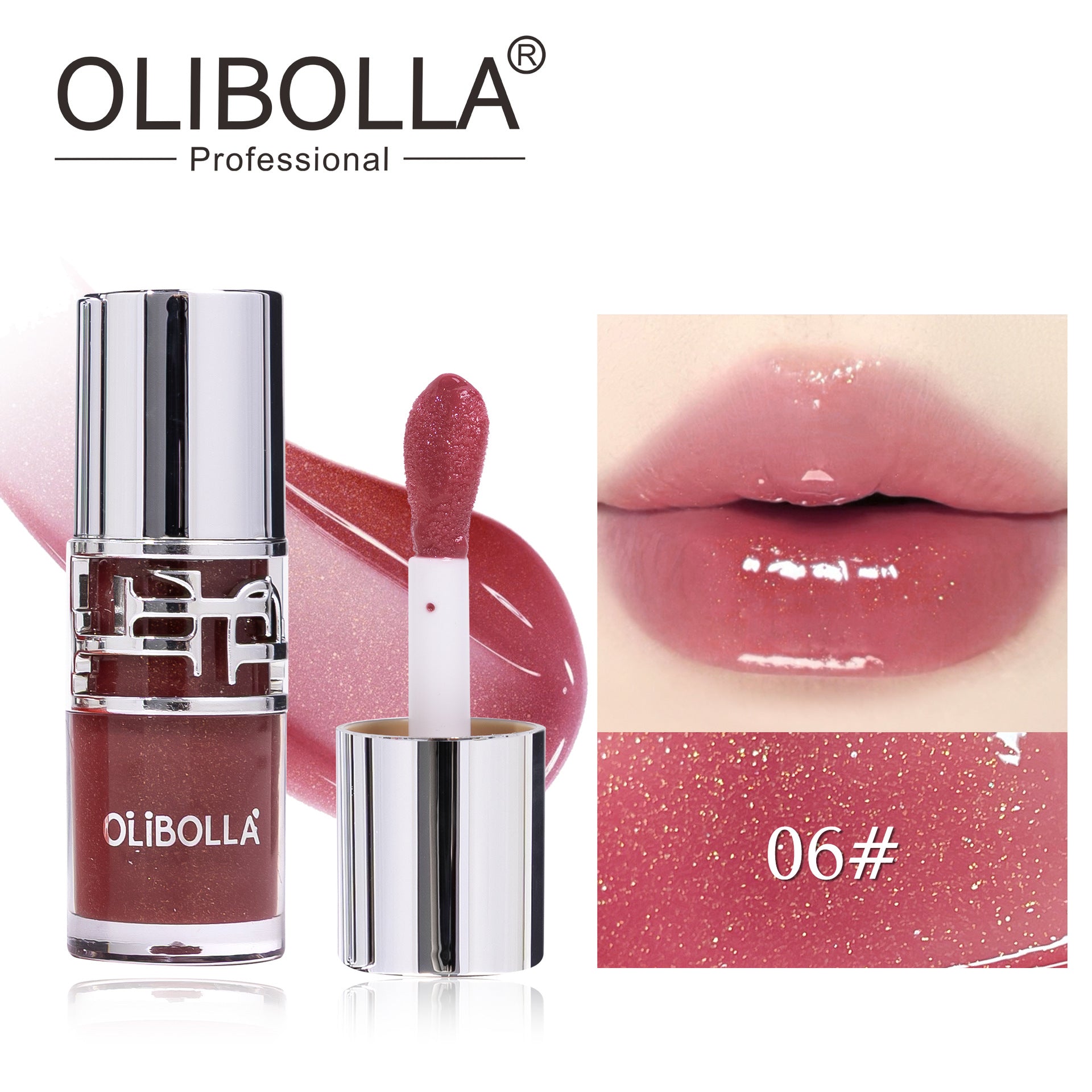 Shimmering Mirror Lip Glaze, Glossy Jelly Lip Tint