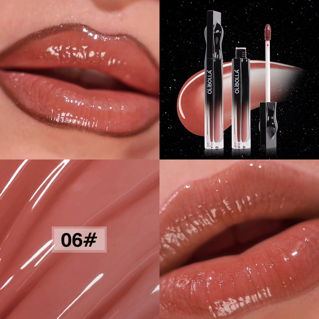 OLIBOLLA Mirror Hydrating Lip Glaze, Cup-proof & Waterproof