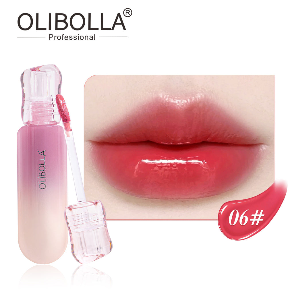 OLIBOLLA 6 Colors Mirror Gloss Lip Glaze Non-stick Cup