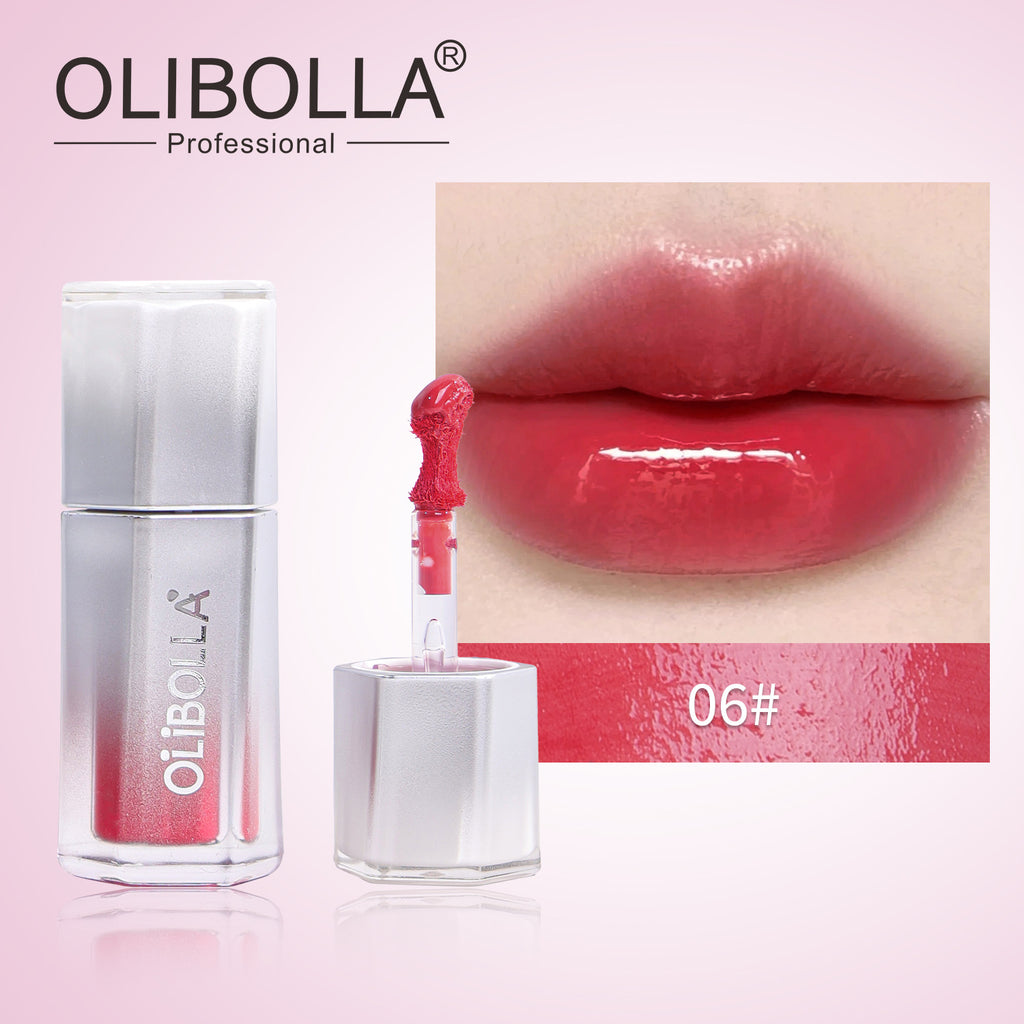 OLIBOLLA Misty Moist Lip Glaze, Long-lasting, Light Texture, Non-stick Cup, Hydrating Lip Gloss