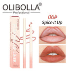 OLIBOLLA 8 Colors Matte Lip Liner Waterproof Long Lasting Lip Pencil