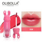 OLIBOLLA Rabbit Jelly Mirror Lip Gloss Non-stick Fade-proof