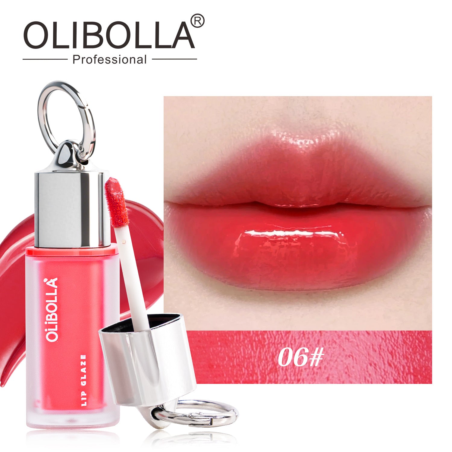 Olibolla Mirror Non-Stick Cup Lip Glaze, Long-Lasting, Fade-Resistant Lip Gloss