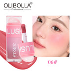 OLIBOLLA 6 Colors Double-ended Liquid Blush Blendable Waterproof Longwear Blush Stick