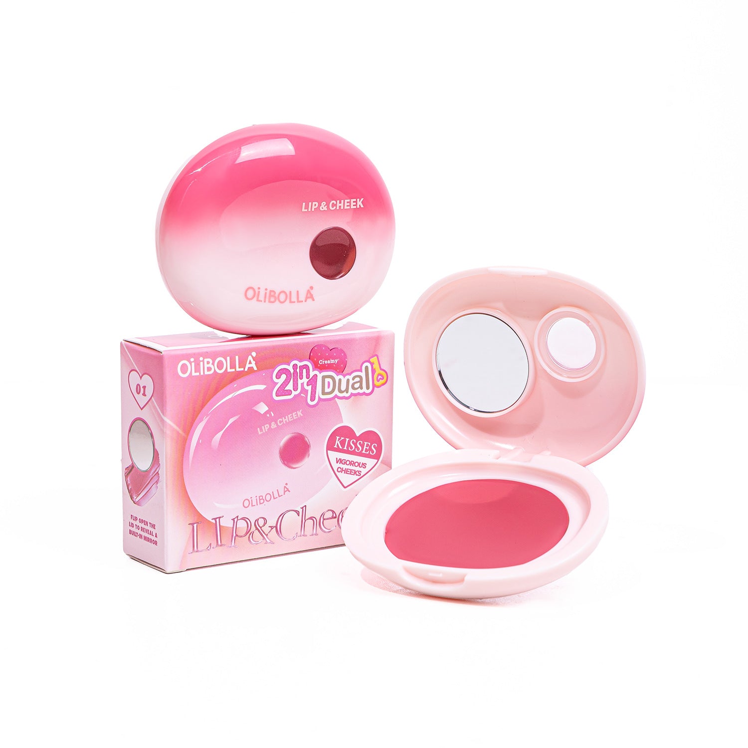 OLIBOLLA 2-in-1 Blush & Lip Cream Dual Use