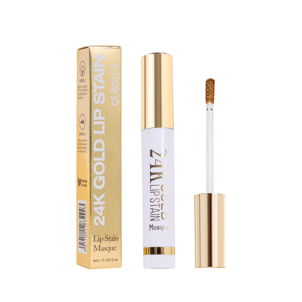 24K Gold Peel-off Lip Mask Tint Long-lasting Non-stick Lip Glaze