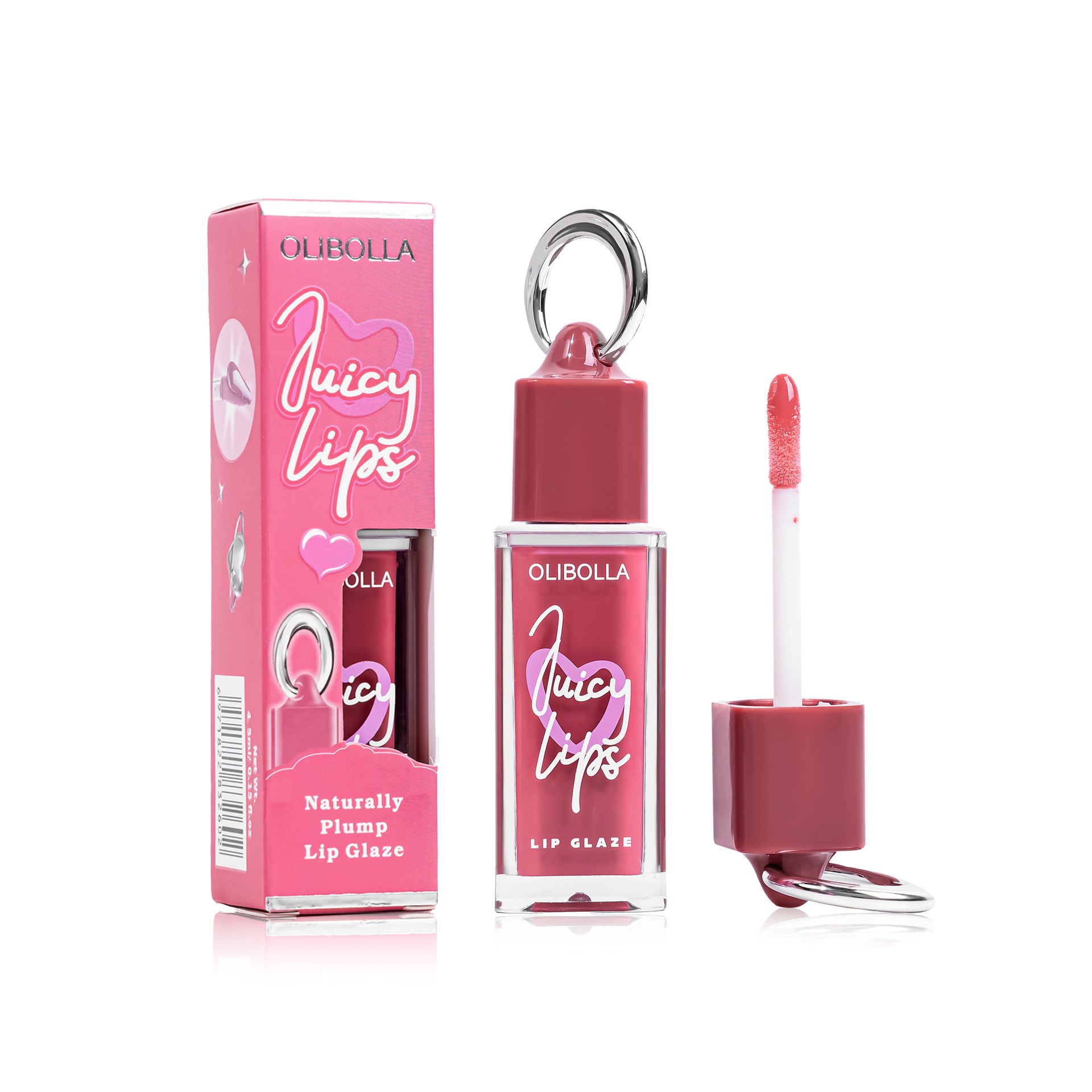 6 Colors Glossy Lip Glaze Non-stick Cup Plump Lip Fade-proof Lipstick