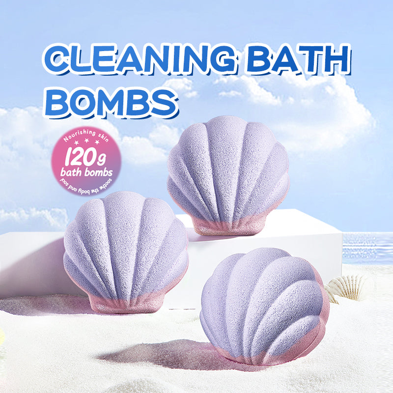 SADOER Shell Bath Salt Ball (Purple-Pink) 120g (sinking)