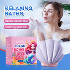 SADOER Shell Bath Salt Ball (Purple-Pink) 120g (sinking)