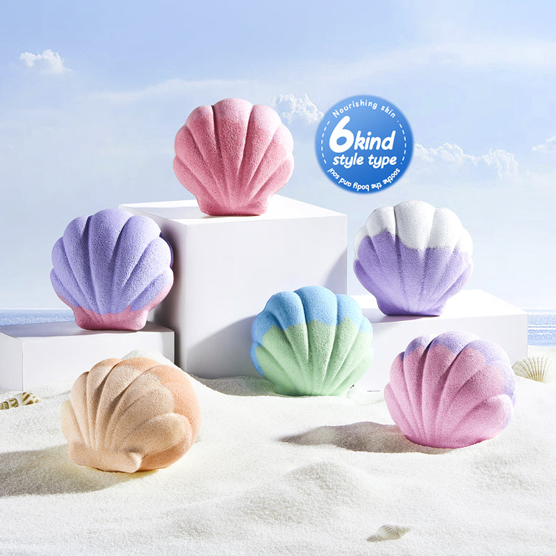 SADOER Shell Bath Salt Ball (Purple-Pink) 120g (sinking)