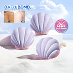 SADOER Shell Bath Salt Ball (Purple-Pink) 120g (sinking)