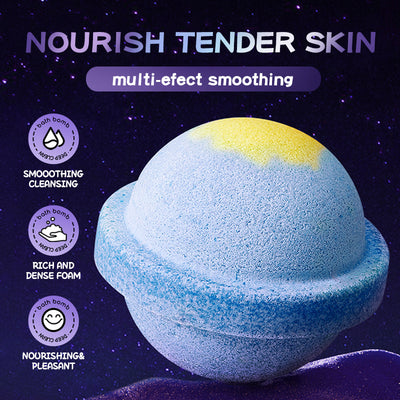 SADOER Planet Bath Salt Ball (Blue-Yellow) 120g (sinking)