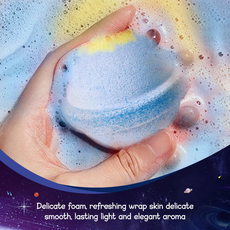 SADOER Planet Bath Salt Ball (Blue-Yellow) 120g (sinking)