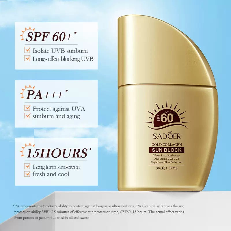 SADÖER SPF60+ GOLD COLLAGEN SUN BLOCK
