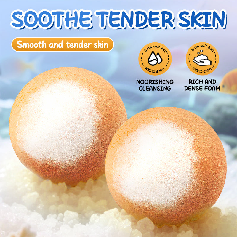 SADOER Orange Fragrance Bath Salt Ball (Orange-White) 100g (sinking)
