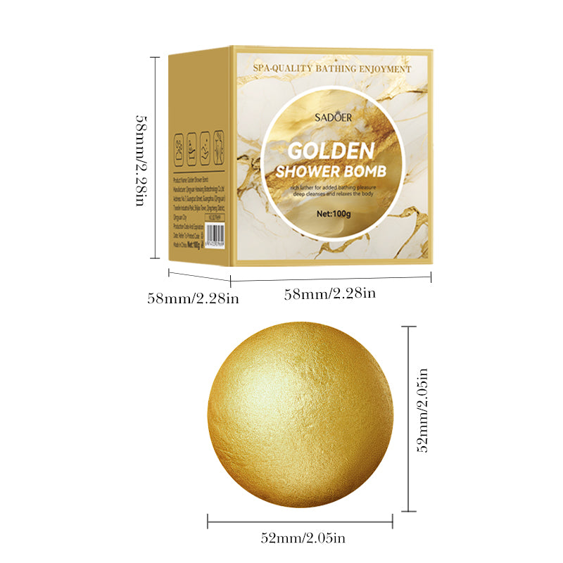 SADOER Golden Bath Salt Ball 100g (sinking)