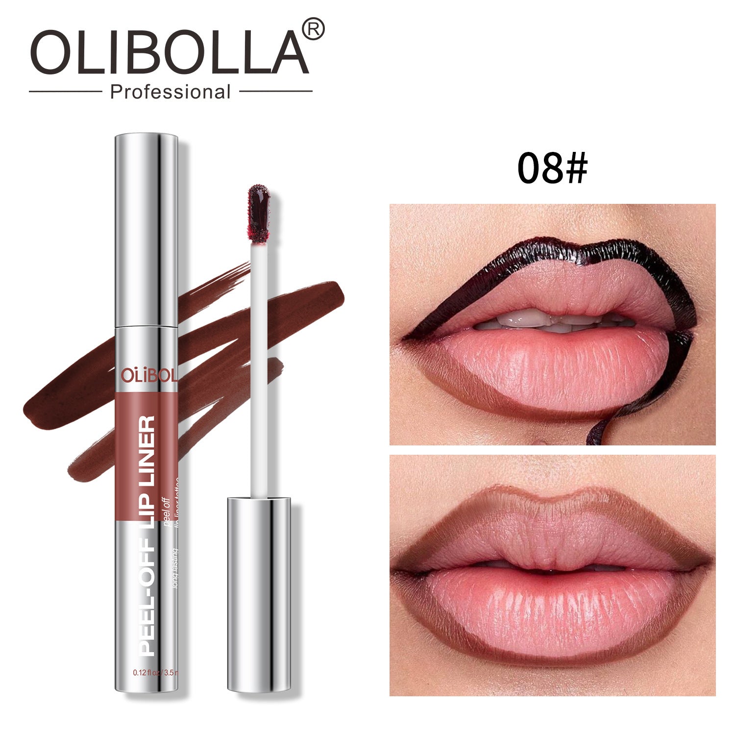 Olibolla 8 Colors Matte Lip Gloss Long-lasting Lip Liner
