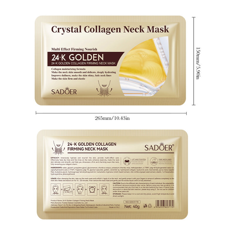 SADOER 24K Gold Collagen Firming Neck Mask 40g