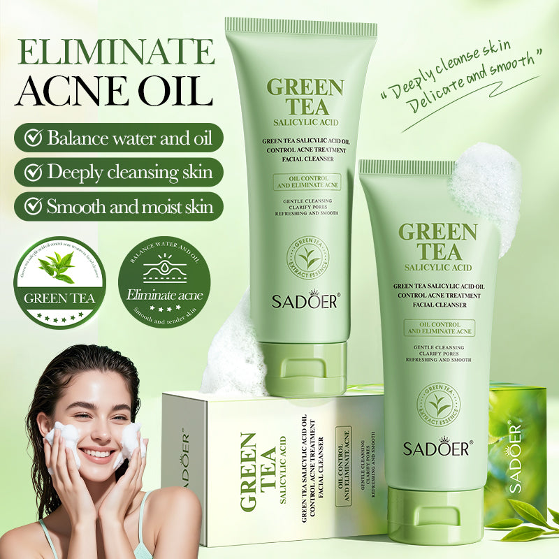 SADOER Green Tea Salicylic Acid Oil-Control Anti-Acne Cleansing Cream 100g