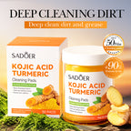 SADOER kojic acid and turmeric facial cleansing pad 150ml (50pcs)