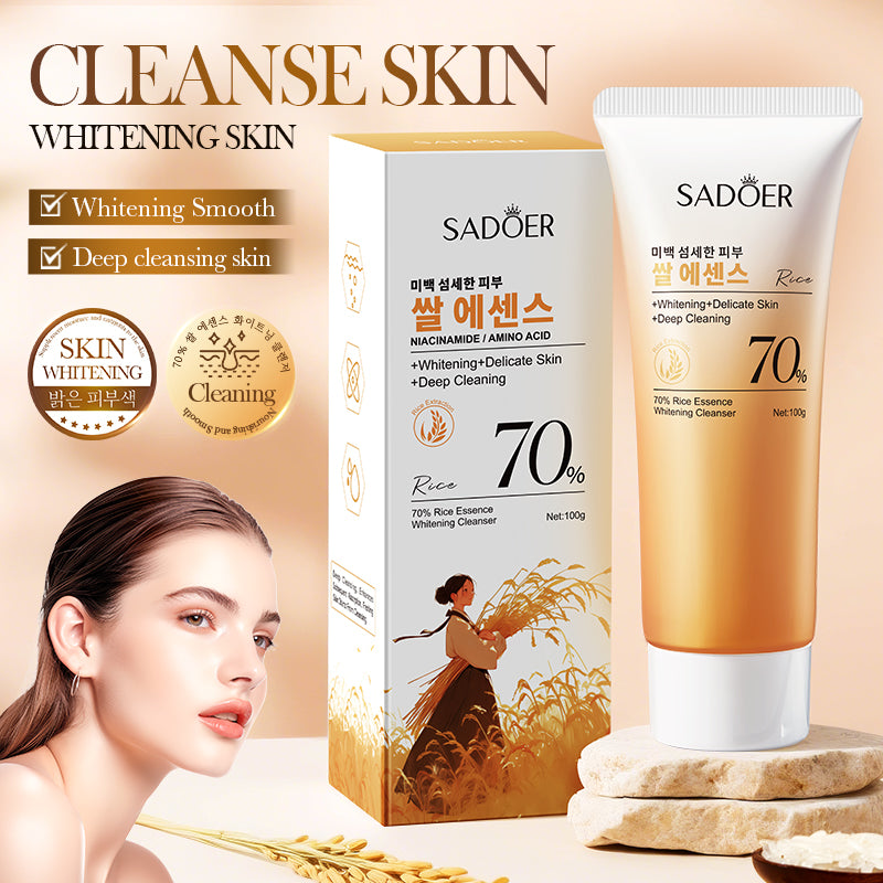 SADOER 70% Rice Essence Whitening Cleanser 100g