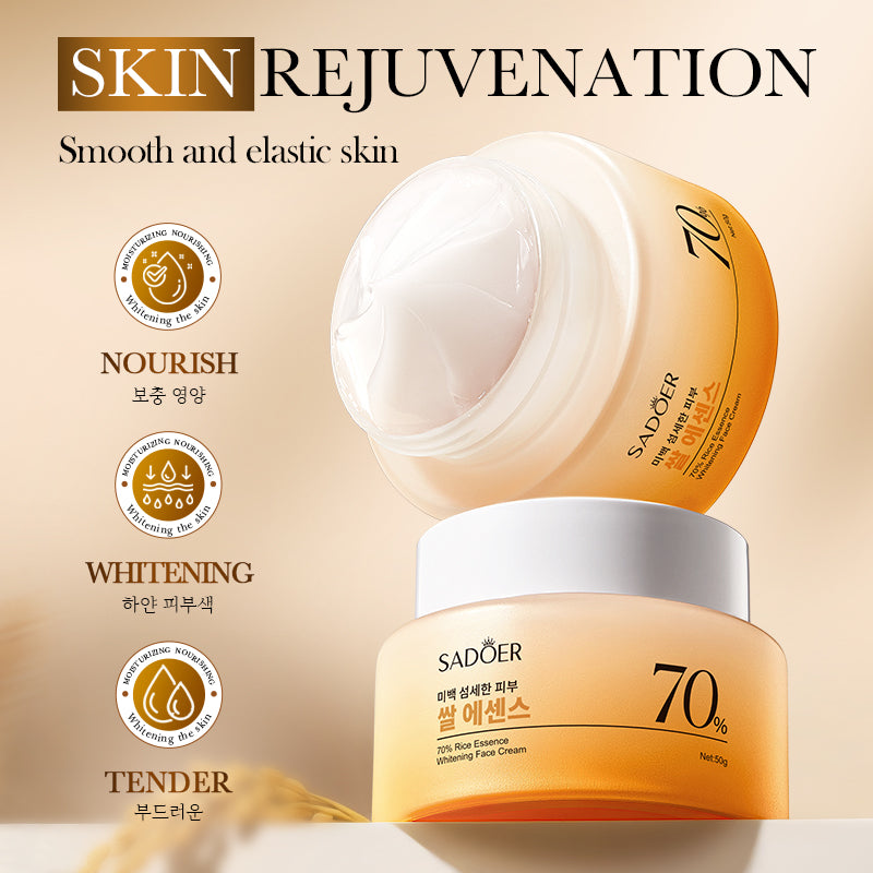 SADOER 70% Rice Essence Whitening Face Cream 50g