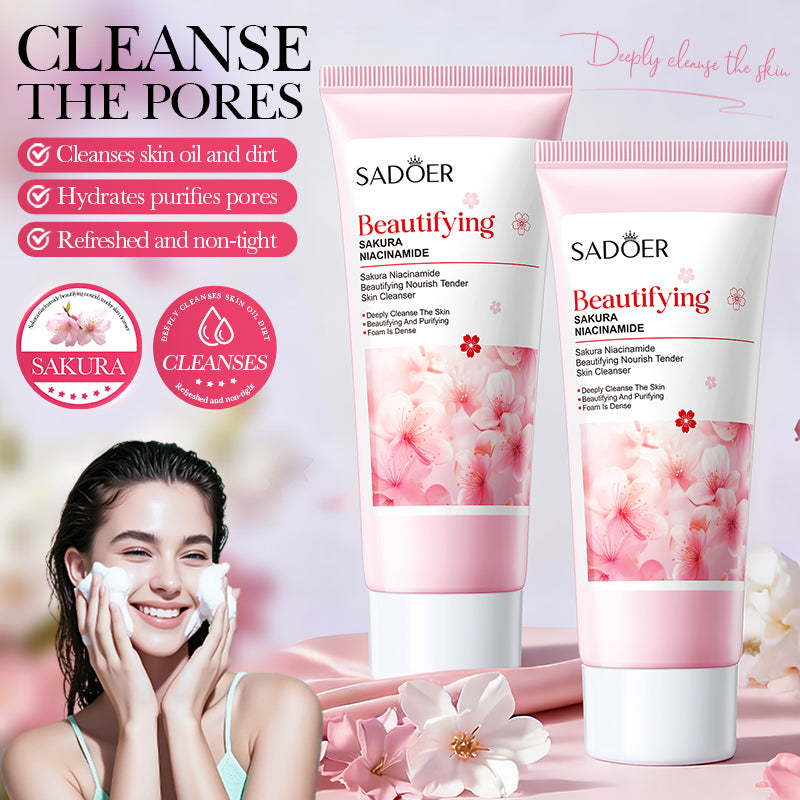 SADOER Cherry Blossom Niacinamide Beautifying Nourishing Soft Cleansing Lotion 100g