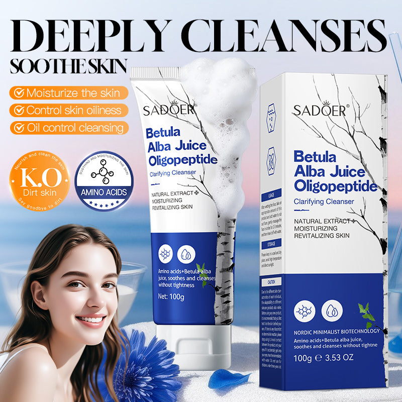 SADOER White Birch Tree Juice Oligopeptide Cleansing Facial Milk
100g