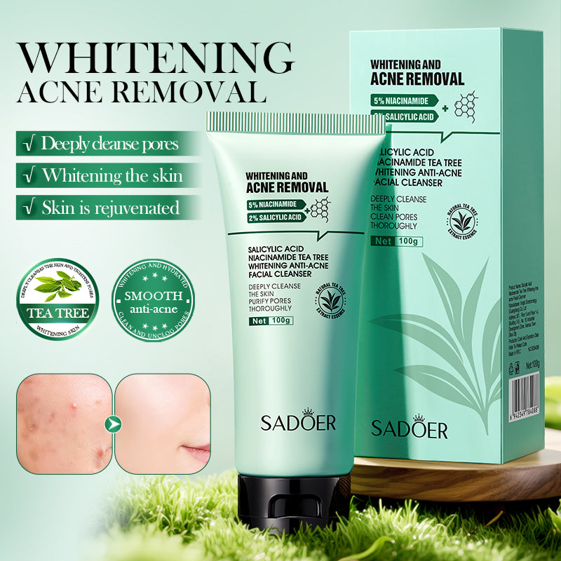 SADOER Salicylic Acid Niacinamide Tea Tree Whitening Acne Cleanser 100g
