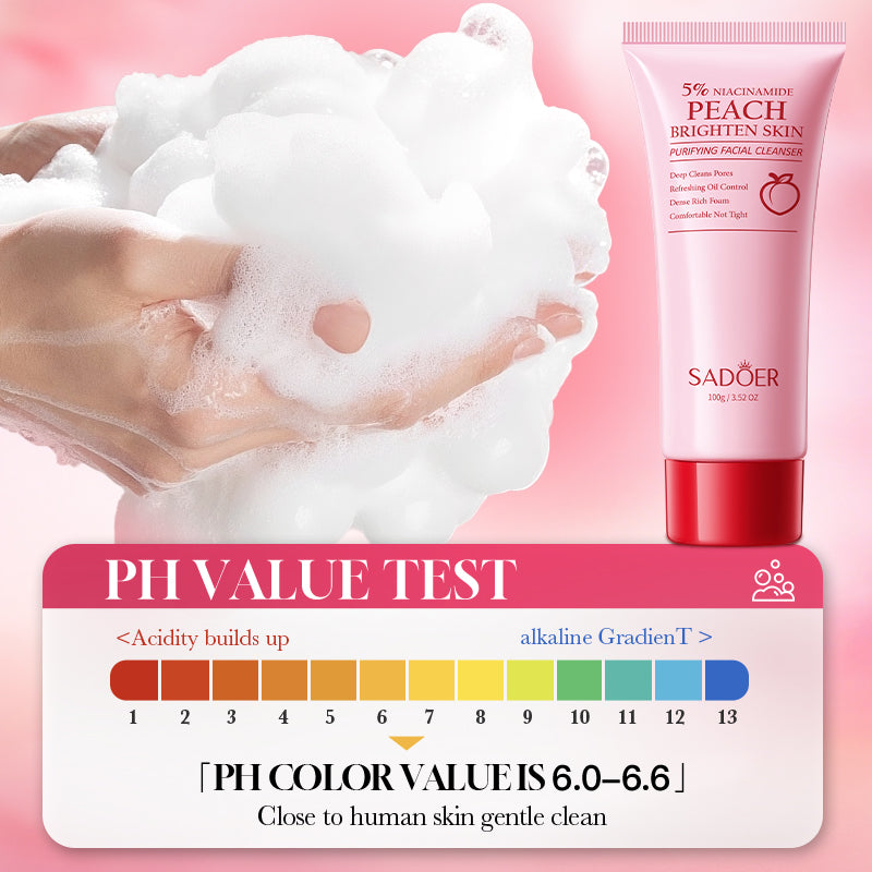 SADOER Niacinamide Peach Brightening Cleansing Milk 100g