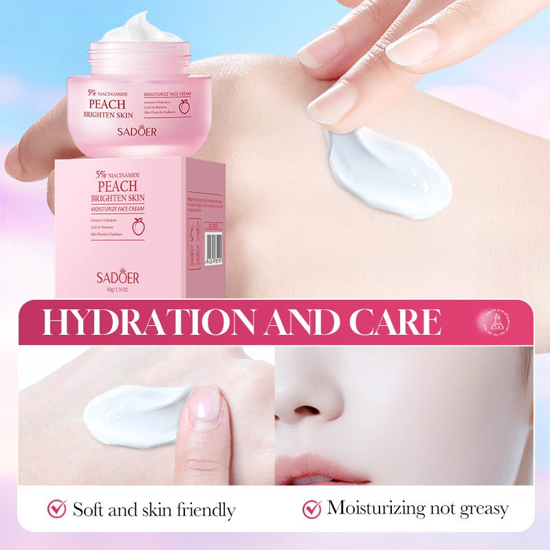 SADOER Niacinamide Peach Moisturizing and Brightening Face Cream 50g