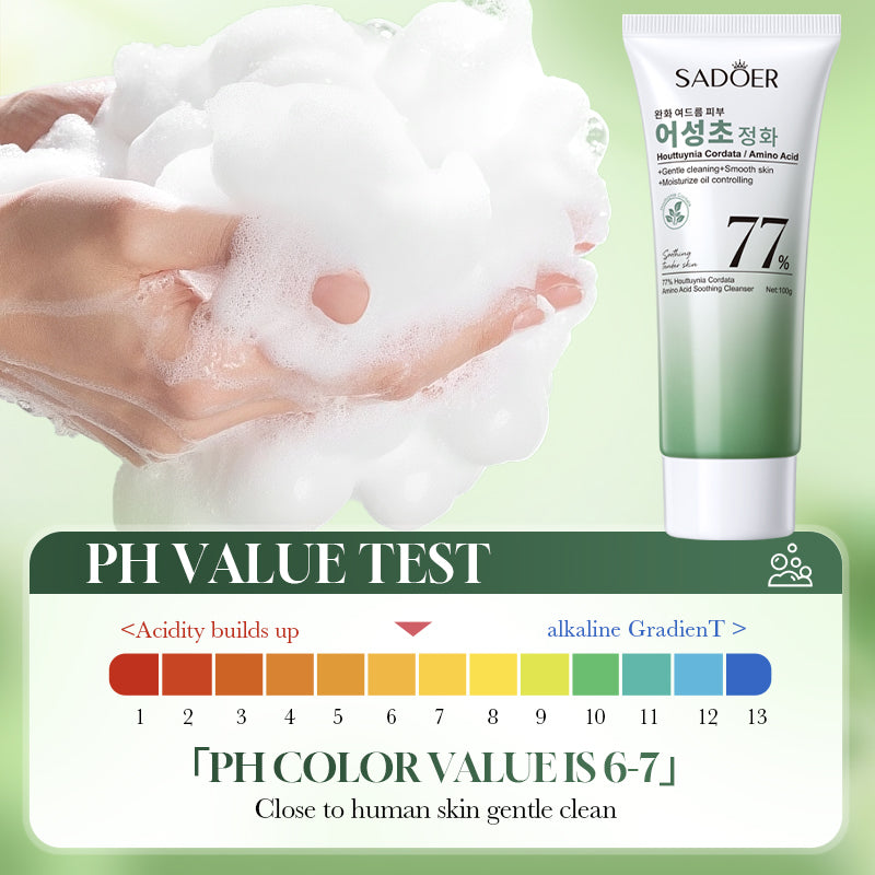SADOER 77% Houttuynia Cordata Amino Acid Soothing Cleanser 100g