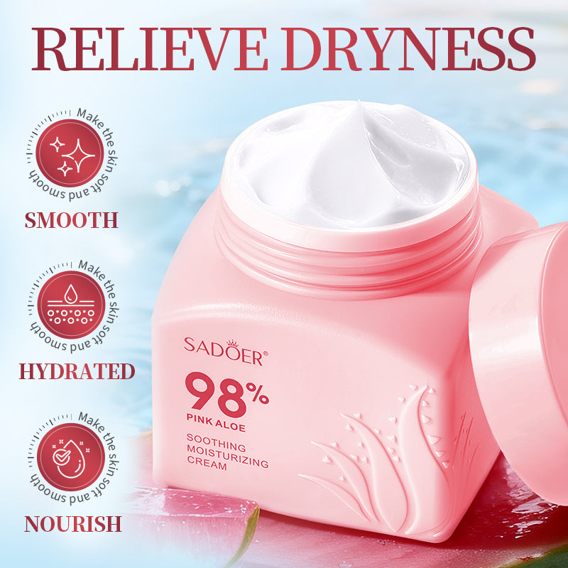 SADOER Pink Aloe Vera Soothing Moisturizing Cream 50g