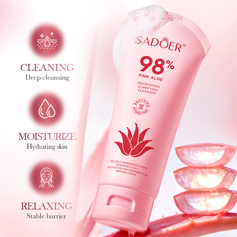SADOER Pink Aloe Soothing Cleansing Milk
100g