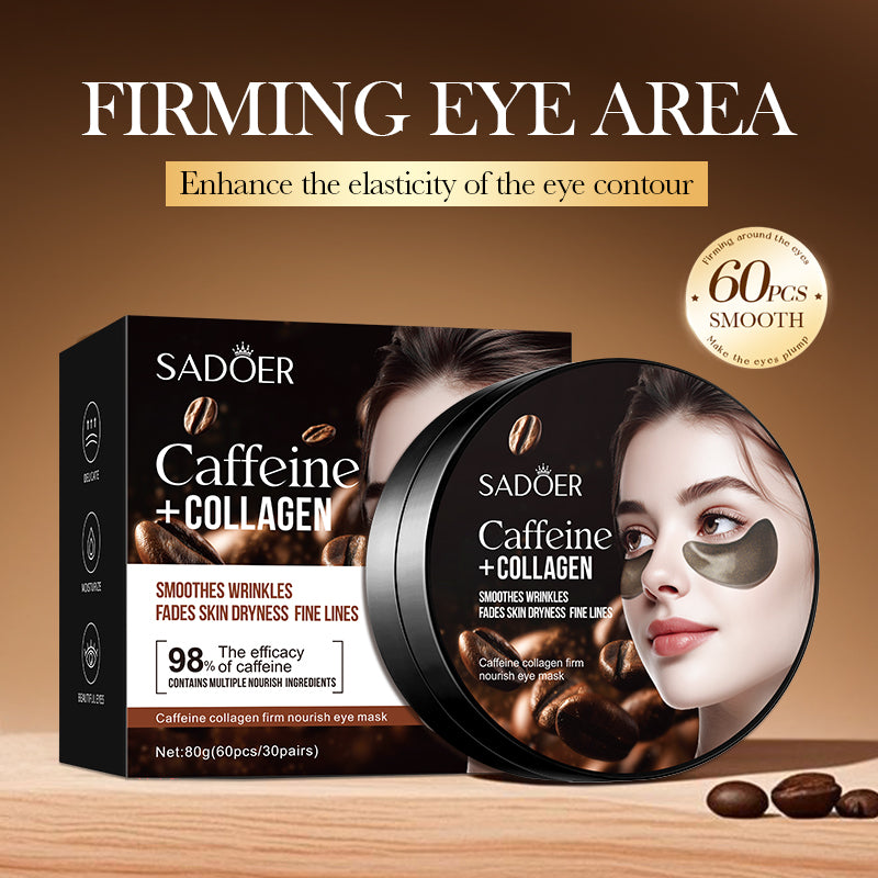 SADOER Caffeine Collagen Firming and Nourishing Eye Mask 80g (60pcs/30pairs)