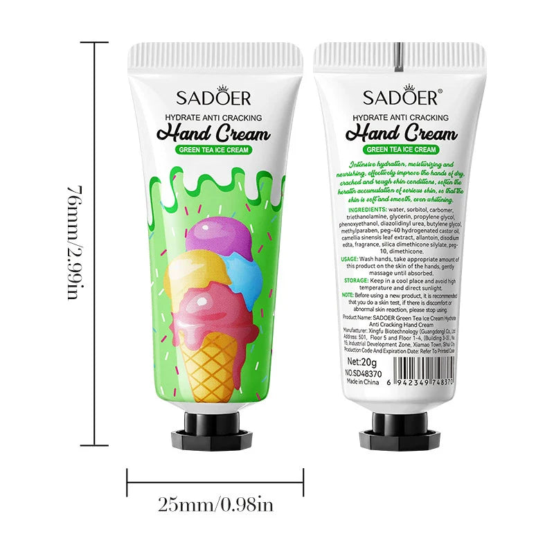 SADOER's green tea ice cream hydrating Hand Cream for autumn and winter