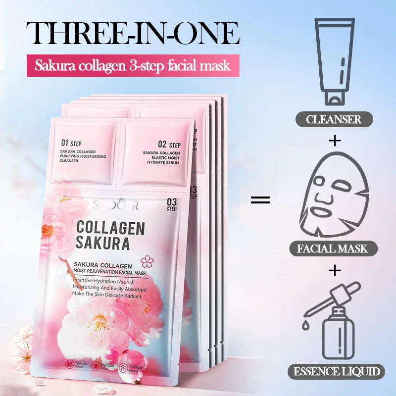 SADOER Sakura Collagen Three-Step Mask
