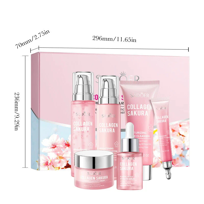 SADOER Sakura Collagen Moisturizing and Hydrating Skin Care Set