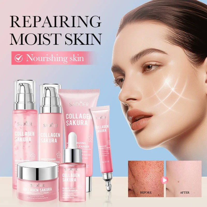 SADOER Sakura Collagen Moisturizing and Hydrating Skin Care Set