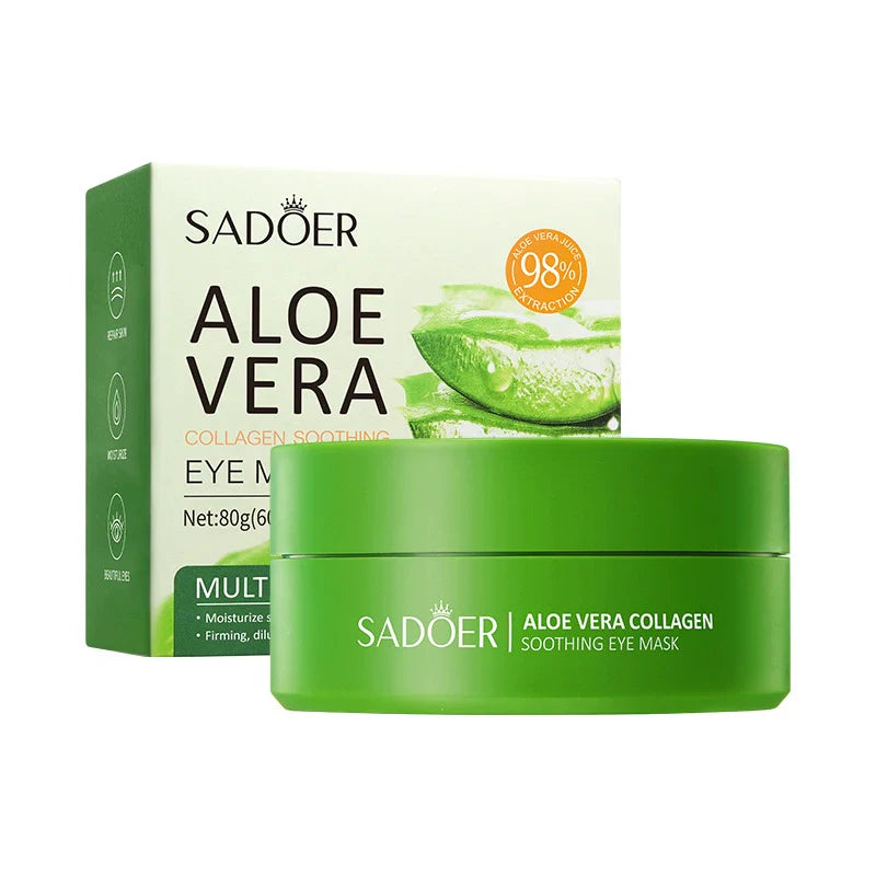 SADOER Aloe Vera Collagen Soothing Eye Mask Hydrates and moisturizes Dry Eye Area Eye Mask
