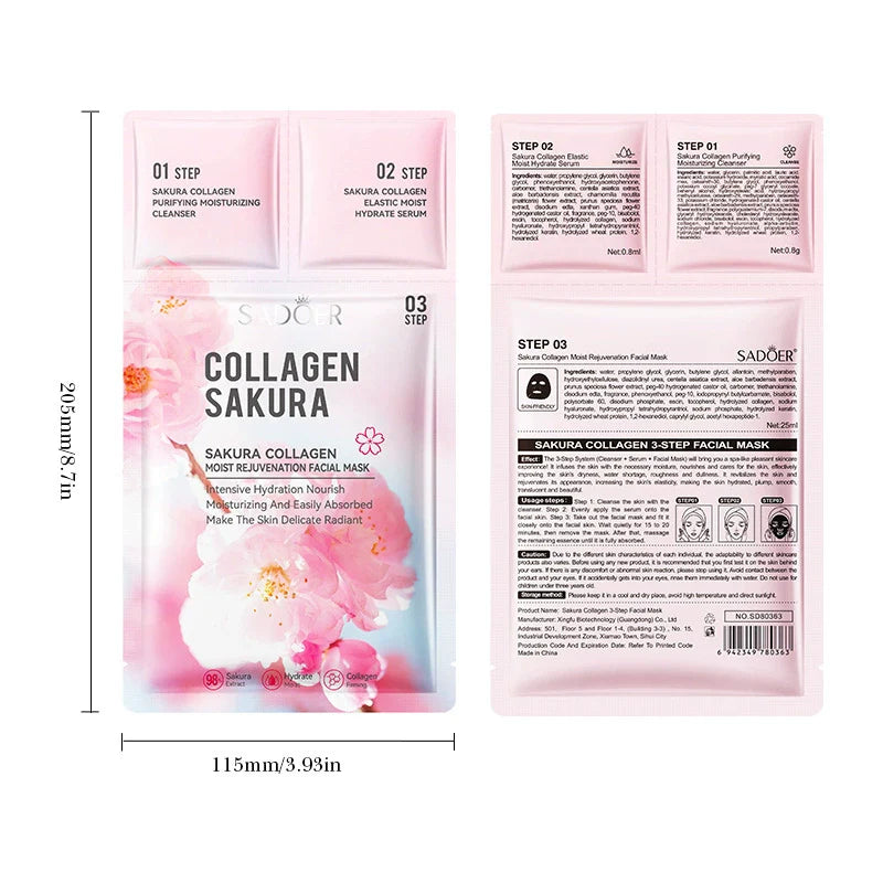 SADOER Sakura Collagen Three-Step Mask